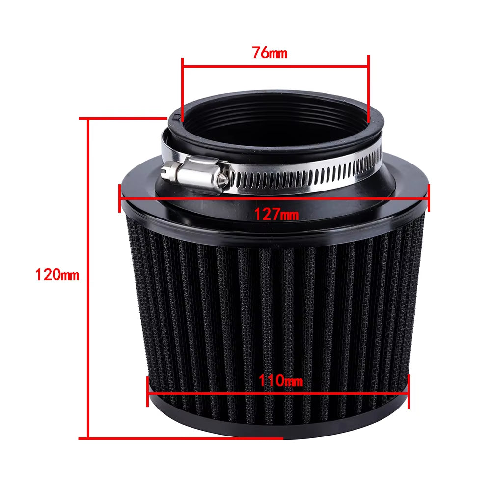 R-EP Universal Car Air Intake Filter 76MM 70Mm 65Mm Performance High Flow Filters for Cold Air Intake 3Inch 2.75Inch 2.5Inch