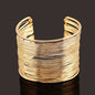 Bijoux Gypsy Fashion Gold Silver Plated Punk Hip Hop Cuff Wide Men Bangles Arm Bracelet for Women Bracelets & Bangles
