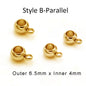 10Pcs Stainless Steel Spacer Beads Pendant Charms Clasps Gold Color Bail Beads for DIY Jewelry Making Findings Hole 2-4Mm Beads