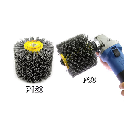 1 Pcs 120X100X19Mm Nylon Abrasive Wire Drum Polishing Wheel Electric Brush for Woodworking Metalworking