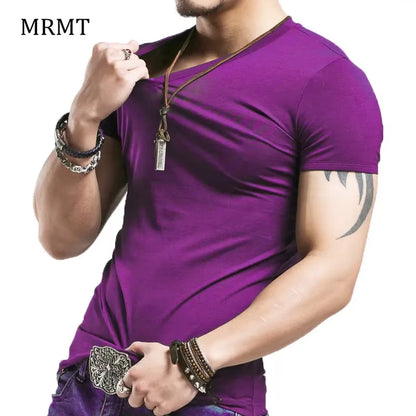 2025 Brand New Men T Shirt Tops V Neck Short Sleeve Tees Men'S Fashion Fitness Hot T-Shirt for Male Man T-Shirt Size 5XL