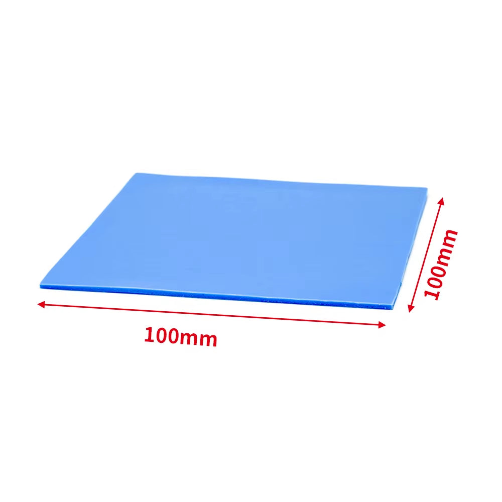 New 6.0 W/Mk Conductive GPU CPU Heatsink Cooling Silicone Pad 100Mm*100Mm*1Mm Thermal Pad High Quality