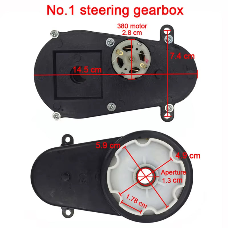 Children Electric Car Steering Gearbox with Motor,Steering Motor for Remote Control Car,Toy Car Steering Gear Box with Engine
