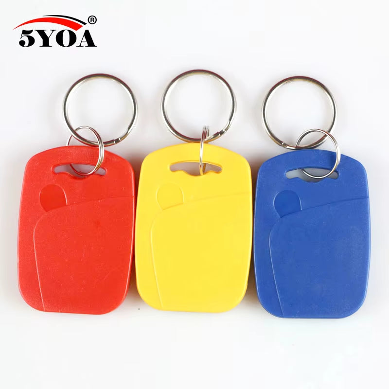 5Pcs IC+ID UID 13.56MHZ Changeable Writable Rewritable Composite Key Tags Keyfob Dual Chip Frequency + RFID 125KHZ T5577 EM4305