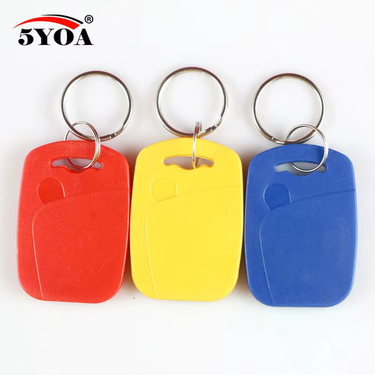 5Pcs IC+ID UID 13.56MHZ Changeable Writable Rewritable Composite Key Tags Keyfob Dual Chip Frequency + RFID 125KHZ T5577 EM4305