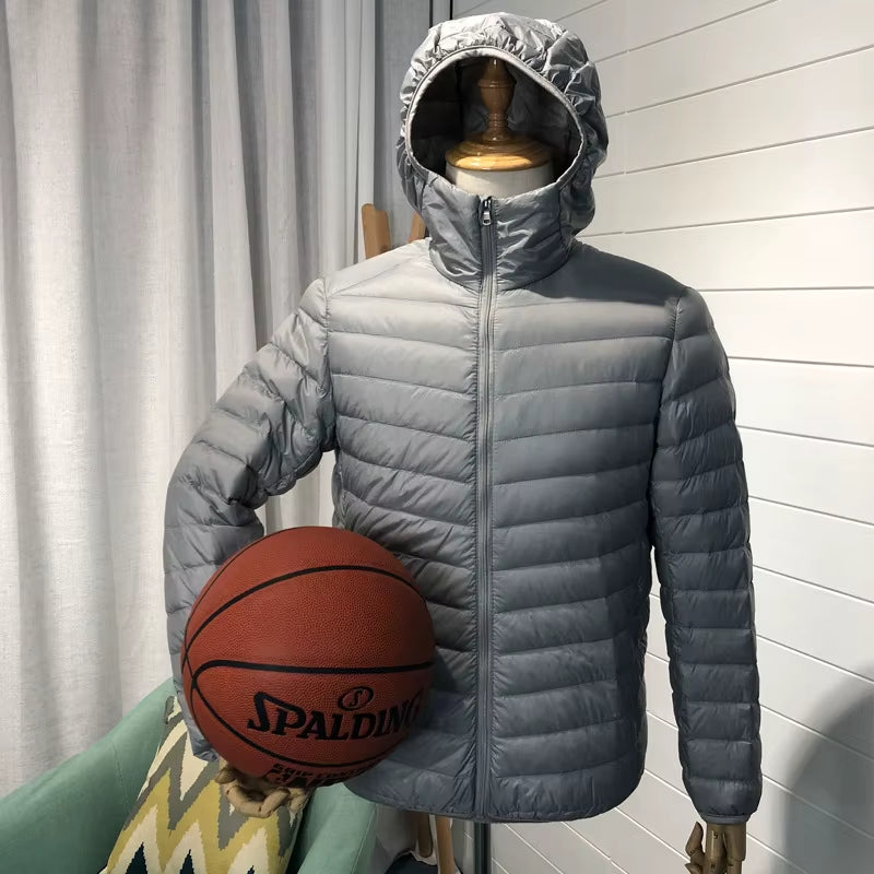 Man 90% Duck down Hooded Jacket Winter Autumn Coat Men Ultra Light Jackets Warm Outwear Parkas Outdoors Campaign Clothes