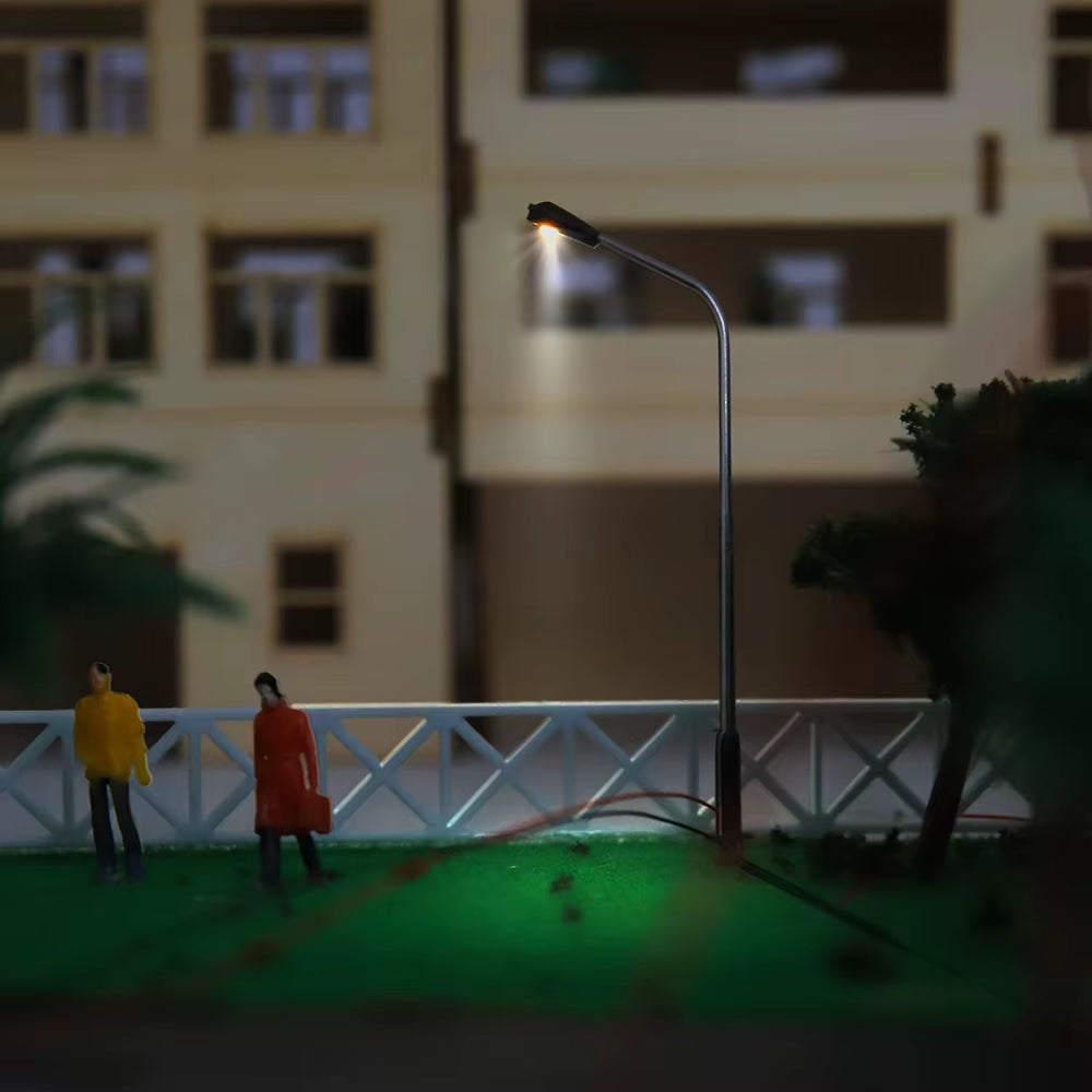 50Pcs 1:75-1:500 Scale Diorama Architectural Metal Lamp Model 3V LED Toys Miniature Light Railway Train Layout Kit for Scene