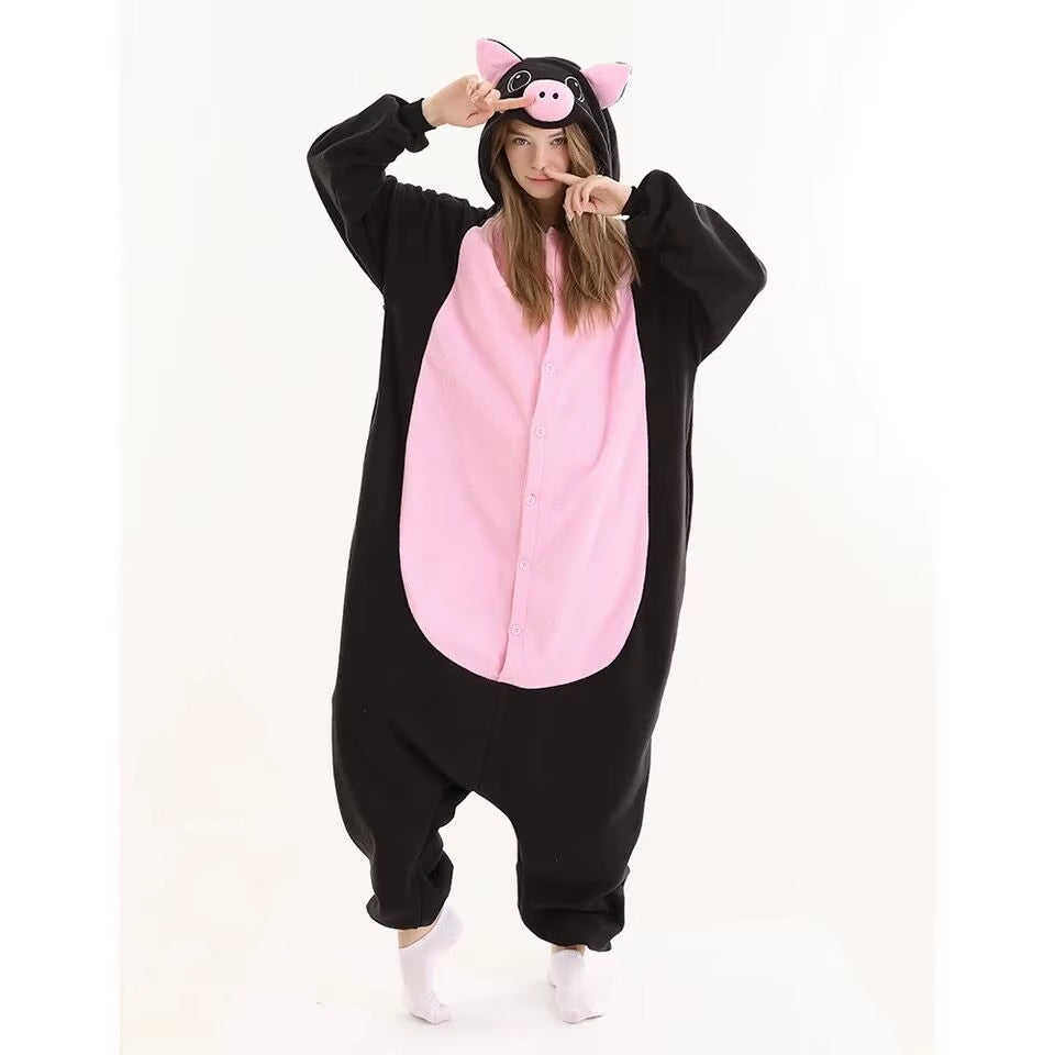 Blue Stitch Kigurumi Animal Adults Cat Bear Shark Onesies Pajama Raccoon Costumes Dragon Jumpsuit Christmas