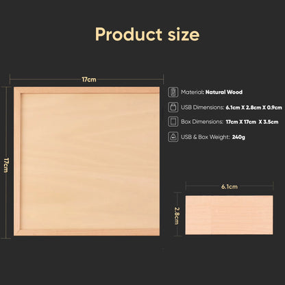 USB 2.0 Flash Drives Photography Wooden Photo Album Box Pen Drive Free Logo 16GB 32GB 64GB 128GB Creative Gift USB Stick