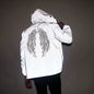 Men'S Full Reflective Jacket Casual Women Windbreaker Hip Hop Hooded Coat Waterproof Printed Streetwear Night Shiny Jackets 5XL