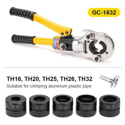 Europe Warehouse Hydraulic Pex Pipe Crimping Tools for Pex,Stainless Steel and Copper Pipe with TH,U,V,M,VAU Jaws