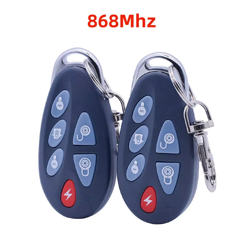 433Mhz or 868Mhz PB-403R Remote Control Arm Disarm Home Arm SOS 6 Key Function Wireless Alarm Remote Keyfob