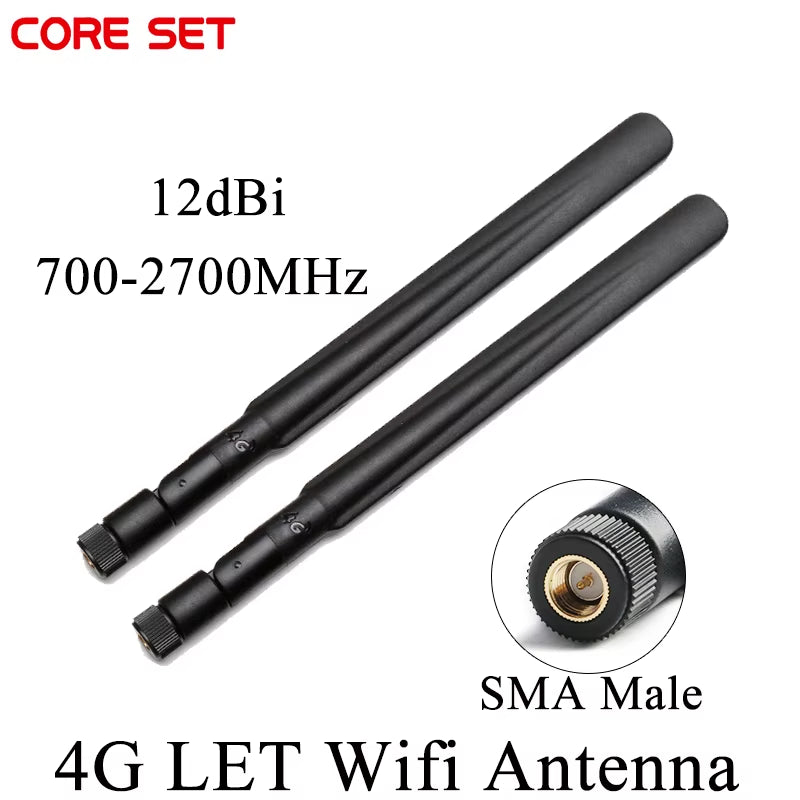 4G LET Wifi Antenna 12Dbi High Gain SMA Male Omnidirectional Antenna 700-2700Mhz Modem Antenna for 4G、GSM、GPRS