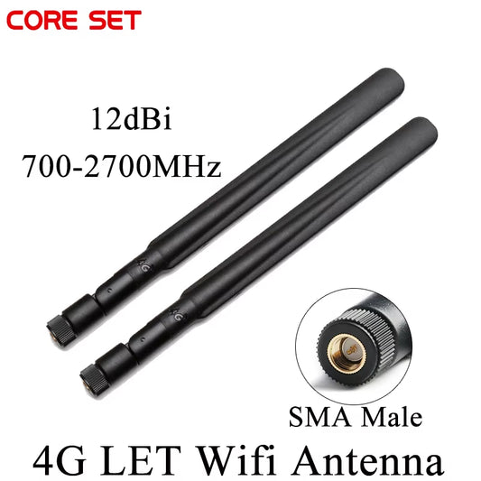 4G LET Wifi Antenna 12Dbi High Gain SMA Male Omnidirectional Antenna 700-2700Mhz Modem Antenna for 4G、GSM、GPRS