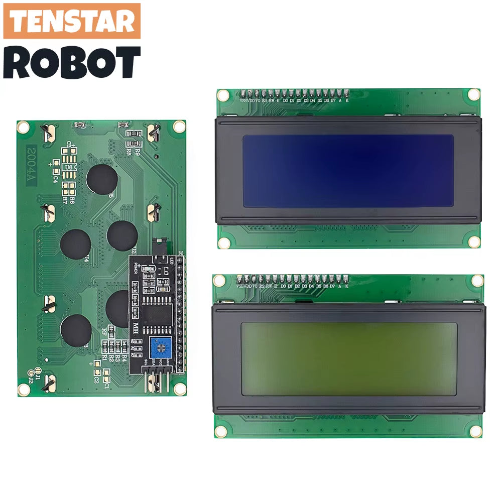 LCD2004+I2C LCD2004 20X4 2004A Blue Green Screen Character LCD IIC Serial Interface Adapter Module for Arduino