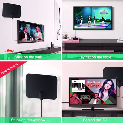 8K 4K TV Antenna for Global Digital TV 1080P 25DB High Gain Booster HD for RV Outdoor Car Antenna Indoor TV Free Channel