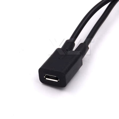 AT 1PCS Micro USB 2.0 Splitter Y 1 Female to 2 Male Data Charge Cable Extension Cord for Phone High Quality Sync Data Cable