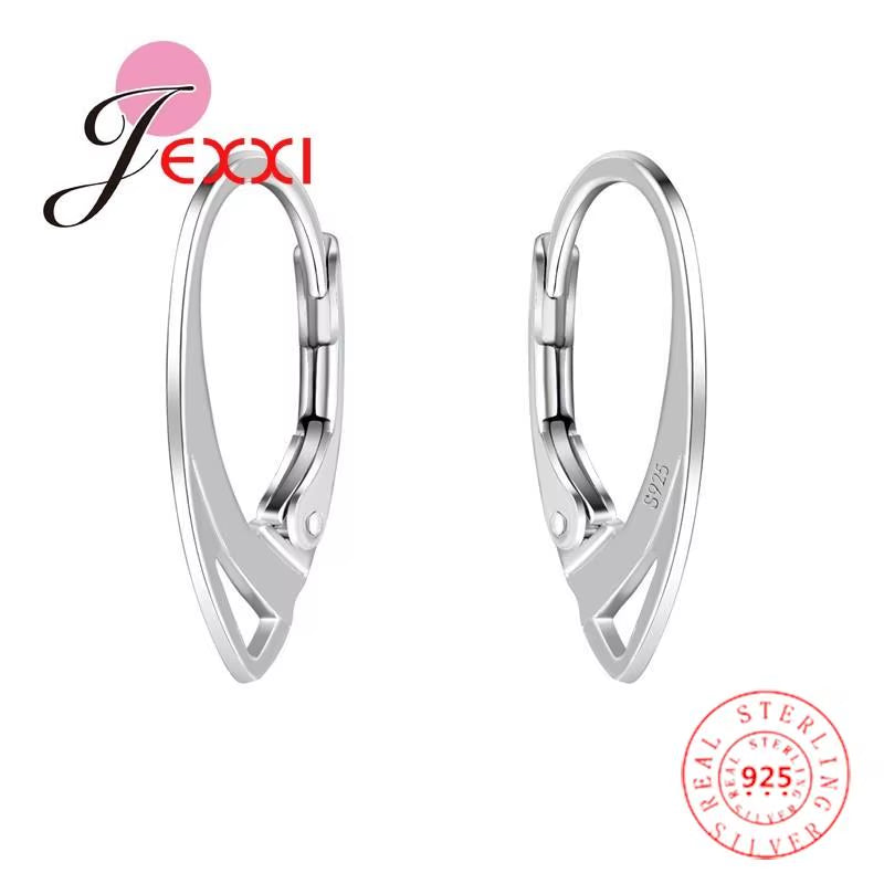 100 Pcs/ Lot 925 Sterling Silver Hooks Coil Ear Wire Earrings Findings Jewelry Accessory DIY Earring Fast Shipping