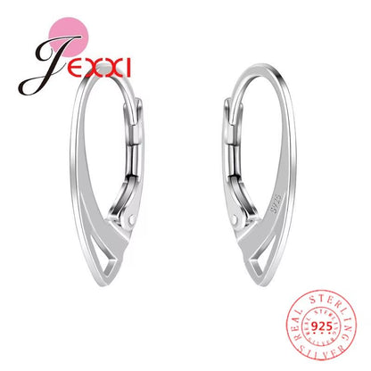 100 Pcs/ Lot 925 Sterling Silver Hooks Coil Ear Wire Earrings Findings Jewelry Accessory DIY Earring Fast Shipping