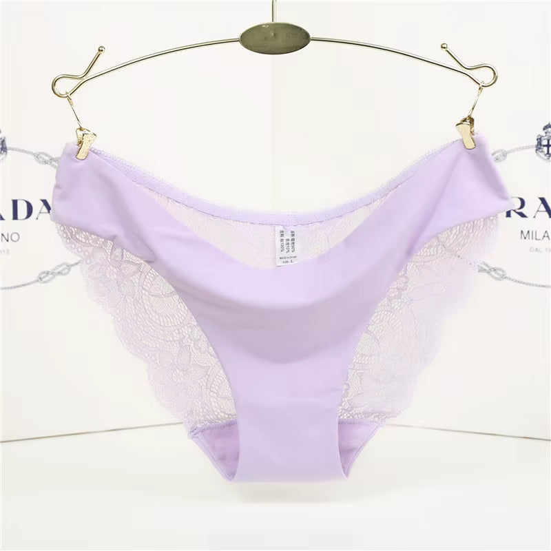 14 Colors Women'S Invisible Underwear Spandex Crotch Intimate Women Sexy Lace Black Floral Panties Seamless Panty