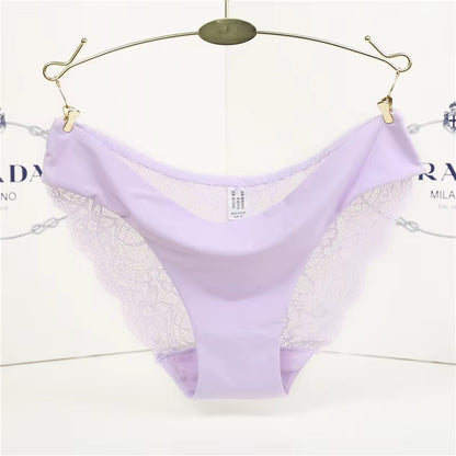 14 Colors Women'S Invisible Underwear Spandex Crotch Intimate Women Sexy Lace Black Floral Panties Seamless Panty
