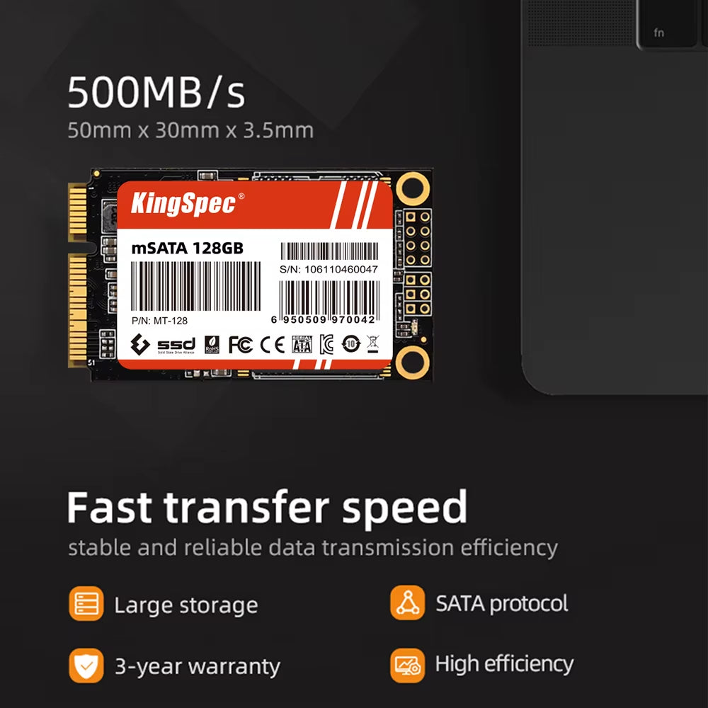 Msata SSD 128Gb 256Gb 512GB Msata SSD 1TB 2TB HDD for Desktop 3X5Cm Internal Solid State Hard Drive for Hp Laptop