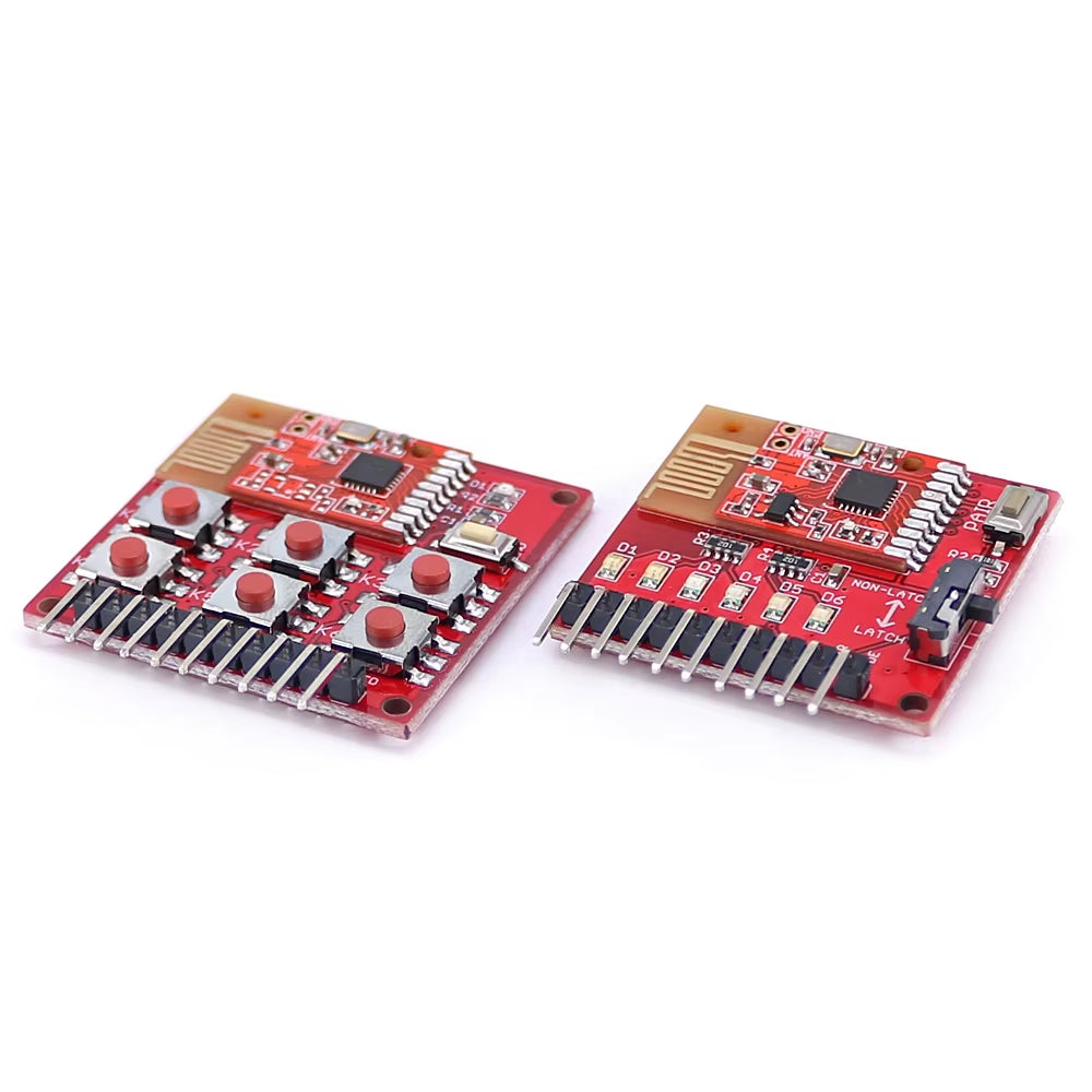 2.4G 2.5G Wireless Switch Remote Kit 6 Channel Transmitter Receiver Module without Programming for DIY Onboard Pair Button
