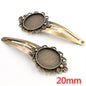 14 16Mm 18Mm 20Mm round Oval 18X25Mm Antique Silver Plated Bronze Copper Material Hairpin Hair Clips Base Setting Cabochon Cameo