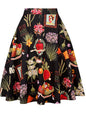 2025 Summer Midi Skirt Runway Vintage Rockabilly Sundress Red Womens Sexy Pinup 50S Cotton Polka Dot Pattern Skater Streetwear