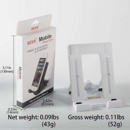 BEXIN Uninversal Desktop Portable Support Foldable Adjustment Angle Phone Stand for Mobile Phone Tablet