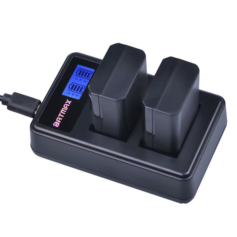 2000Mah NP-FW50 NP FW50 Camera Battery + LCD USB Dual Charger for Sony Alpha A6500 A6300 A6000 A5000 A3000 NEX-3 A7R Zv-E1