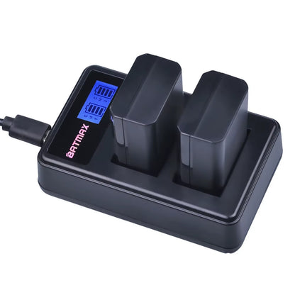 2000Mah NP-FW50 NP FW50 Camera Battery + LCD USB Dual Charger for Sony Alpha A6500 A6300 A6000 A5000 A3000 NEX-3 A7R Zv-E1