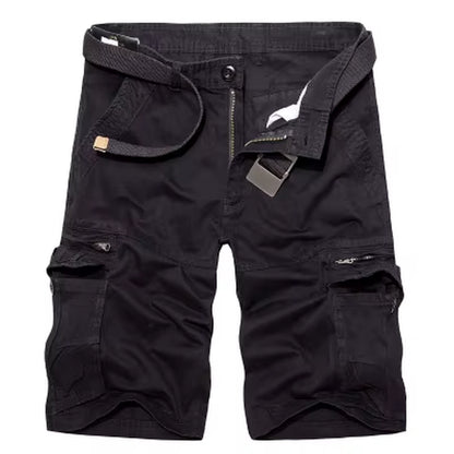 Mens Military Cargo Shorts Summer Army Green Cotton Shorts Men Loose Multi-Pocket Shorts Homme Casual Bermuda Trousers 40
