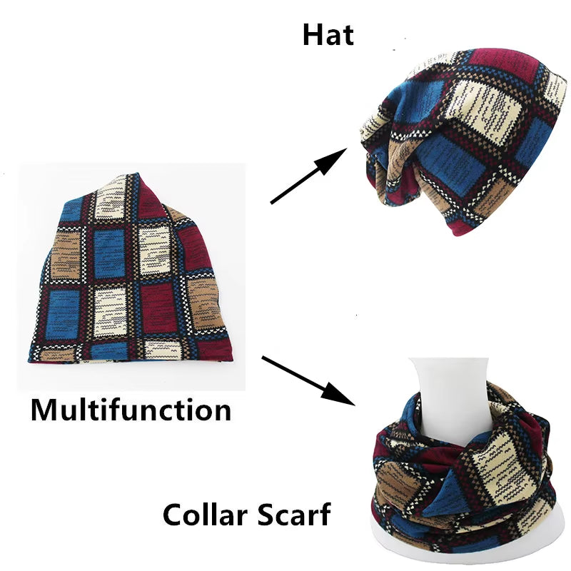 Brand Autumn Winter Hats for Women Plaid Design Contrast Color Ladies Hat Skullies and Beanies Men Hat Unisex HT022
