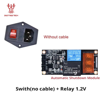 3D Printer Parts 10A 250V Power Switch AC Power Outlet with Red Triple Rocker Switch Fused Module Plug for 3D Printer