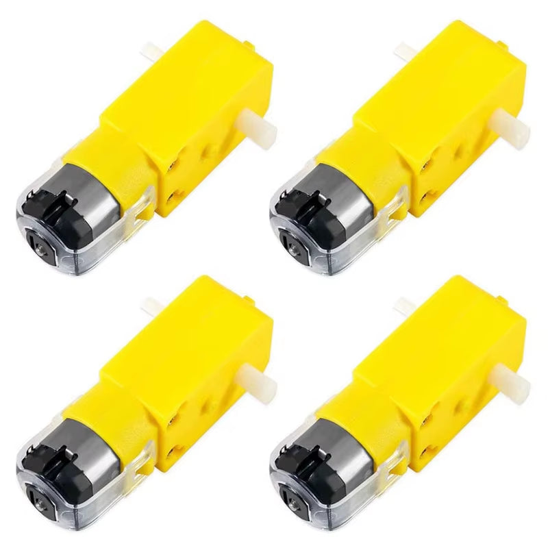 DC Electric Motor with Plastic TT Motor Tire Wheel 3-6V Dual Shaft Gear Motor TT Magnetic Gearbox Engine for Arduino Smart Car