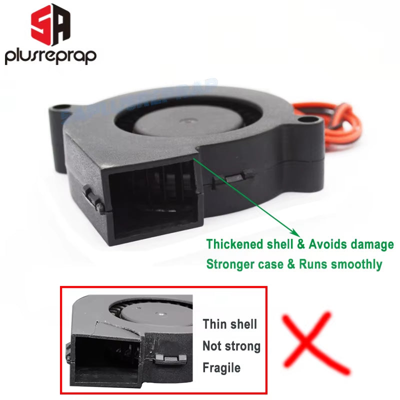 5015 12V 24V Cooling Turbo Fan Brushless Extruder DC Cooler Blower 50X50X15Mm Black Plastic Fan for Reprap 3D Printer
