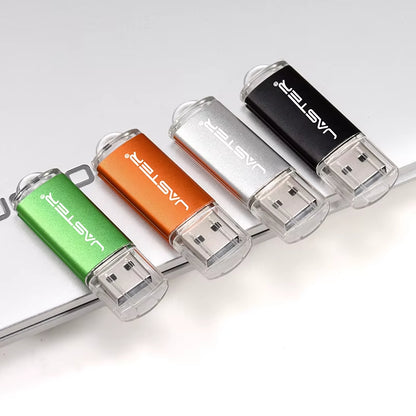 New Portable USB Flash Drives Free Custom Logo Metal Pen Drive with Key Chain Memory Stick 64GB/32GB/16GB/8GB/4GB Pendrive U Di