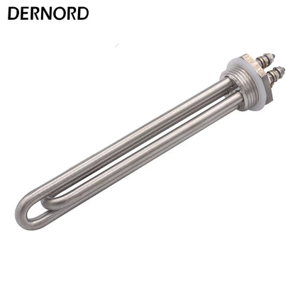 DN25 Immersion Tubular Electric Heater 12V 24V 36V 48V 300W 600W 900W 1200W 1500W 304SS Solar DC 1 Inch Water Heating Element