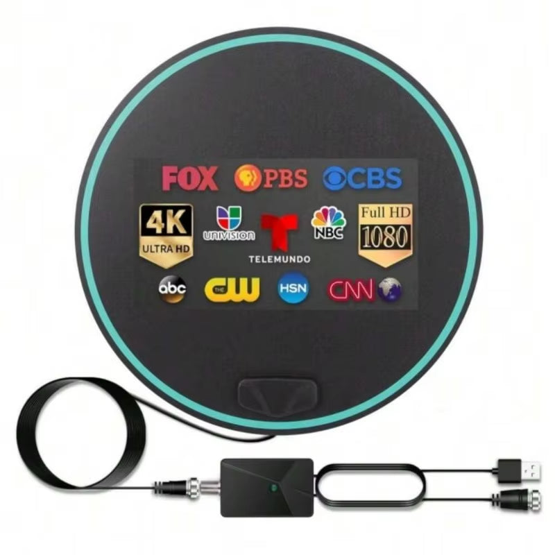 Amplified HD Digital TV Antenna - 200 Miles VHF/UHF High Gain with Booster for Indoor Outdoor Use