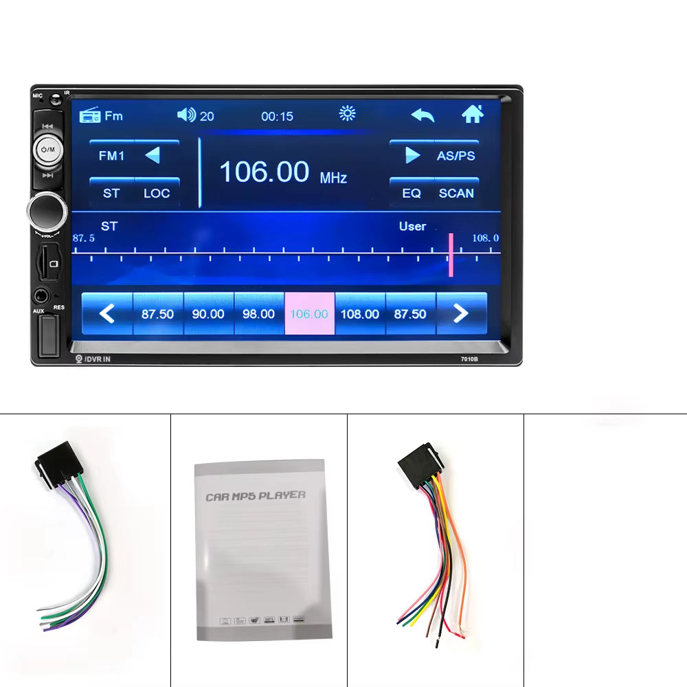 2 Din Car Radio 7" Bluetooth Stereo 2Din Video Multimedia Player Autoradio Touch Screen Auto Radio for Universal VW Kia