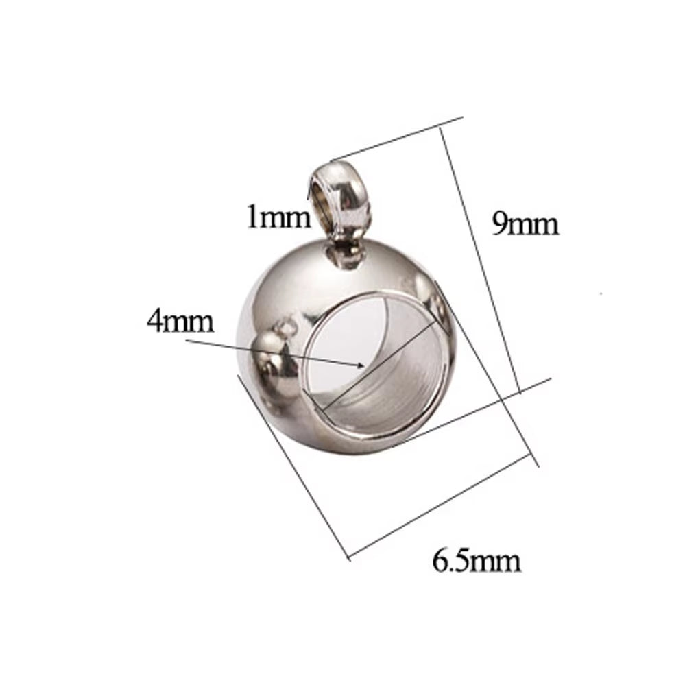 10Pcs Stainless Steel Spacer Beads Pendant Charms Clasps Gold Color Bail Beads for DIY Jewelry Making Findings Hole 2-4Mm Beads