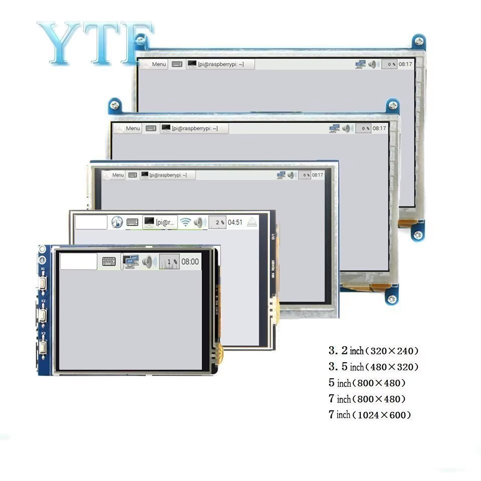 2.4/2.8/3.2/3.5/5/7/10.1 Inch Touch LCD Display Module Support for Raspberry Pi 3B+ 4 B