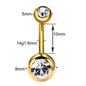 1PC Titanium Navel Piercings Belly Button Rings 14G Curved Barbell Pircing Ombligo Nombril Navel Earrings Sexy Body Jewelry