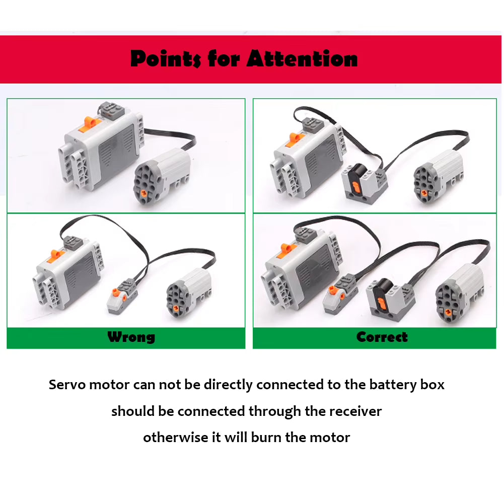 Power Functions Upgrate Motor MOC Multi Tool Servo Train Motor 8293 8883 Building Blocks Receiver Control Set Technical Parts