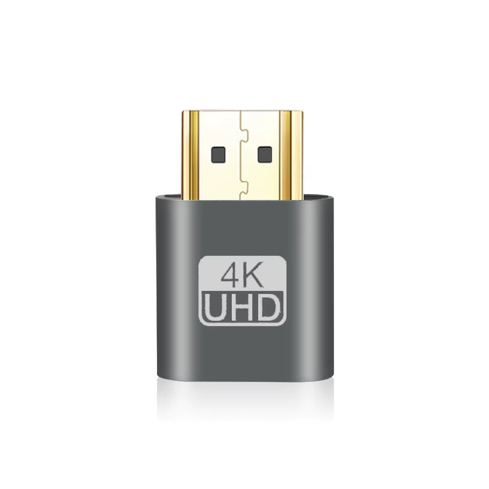 1Pcs VGA Virtual Display Adapter Hdmi-Compatible 1.4 DDC EDID Dummy Plug Headless Ghost Display Emulator Video Card Lock Plate