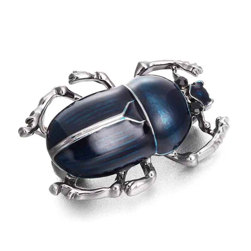 New Vintage Jewelry Beetle Brooches for Women Kids Enamel Green Purple Animal Insects Brooch Jewelry