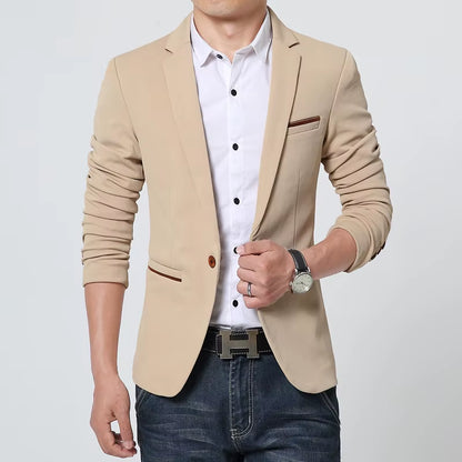 New Arrival Luxury Men Blazer New Autumn Fashion Brand Slim Fit Men Suit Terno Masculino Blazers Male