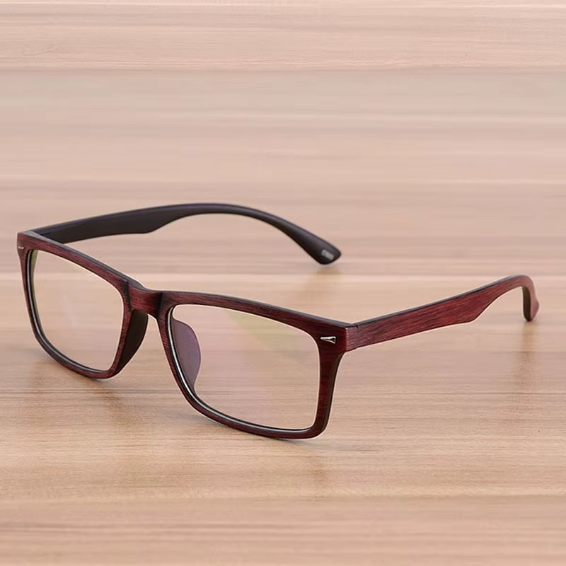 Reven Glasses Men and Women Unisex Wooden Pattern Fashion Retro Optical Spectacle Eyeglasses Glasses Frame Vintage Eyewear