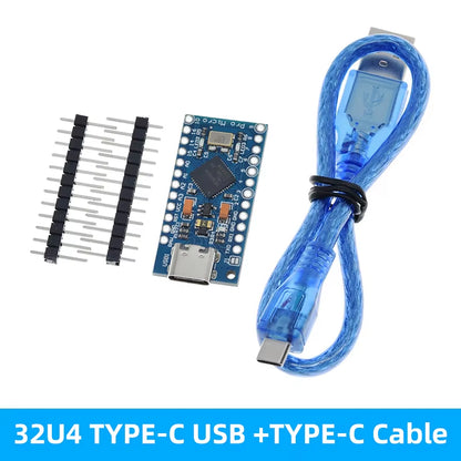 Pro Micro Atmega32U4 5V 16Mhz Original Chip Replace Atmega328 for Arduino Pro Mini with 2 Row Pin Header for Leonardo UNOR3